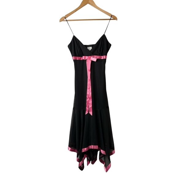Vtg B Darlin Y2K Babydoll Dress Sz 3/4 Handkerchief Romantic Coquette Whimsigoth - Picture 1 of 13